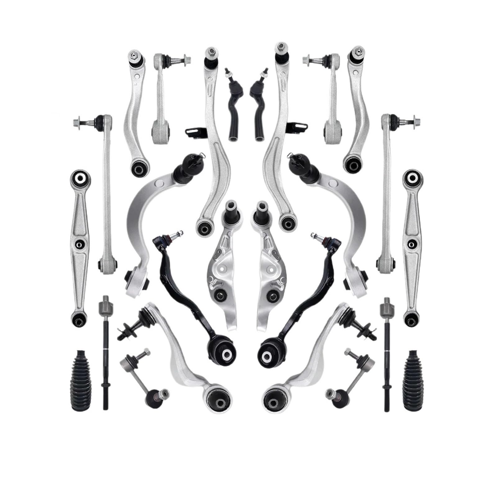 13-teiliges Aufhängungsset for Fahrer- oder Beifahrerseite, Querlenker, Stabilisatoren, seitliche Verbindungen, Spurstangen, kompatibel mit Lexus LS460 2007–2012(Left Side) von FXFUPO