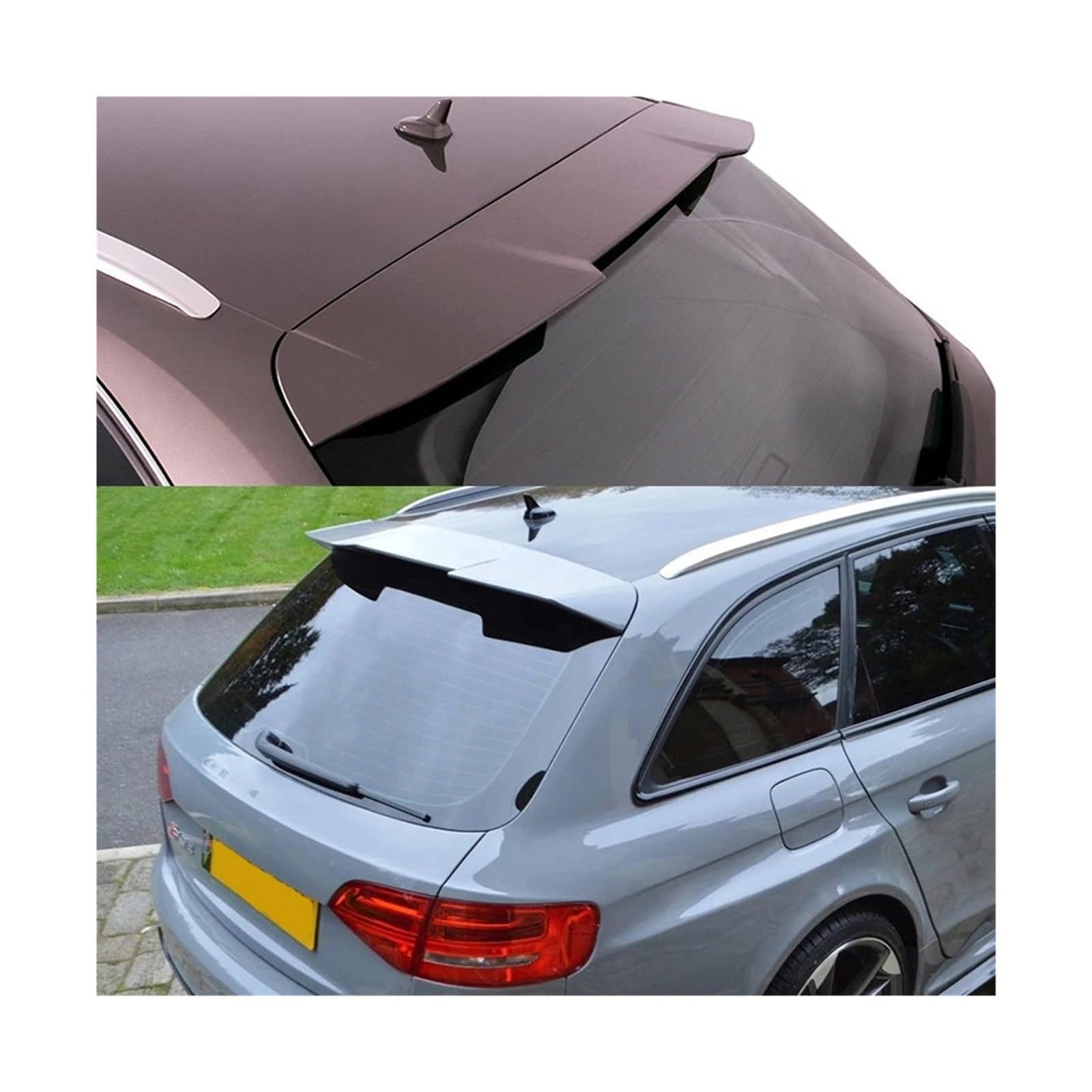 2008 bis 2014 RS4 Look kompatibel for A4 B8 Avant Allroad Spoiler Spoiler Heckdachspoiler glänzend schwarze Kohlefaser(No color) von FXFUPO