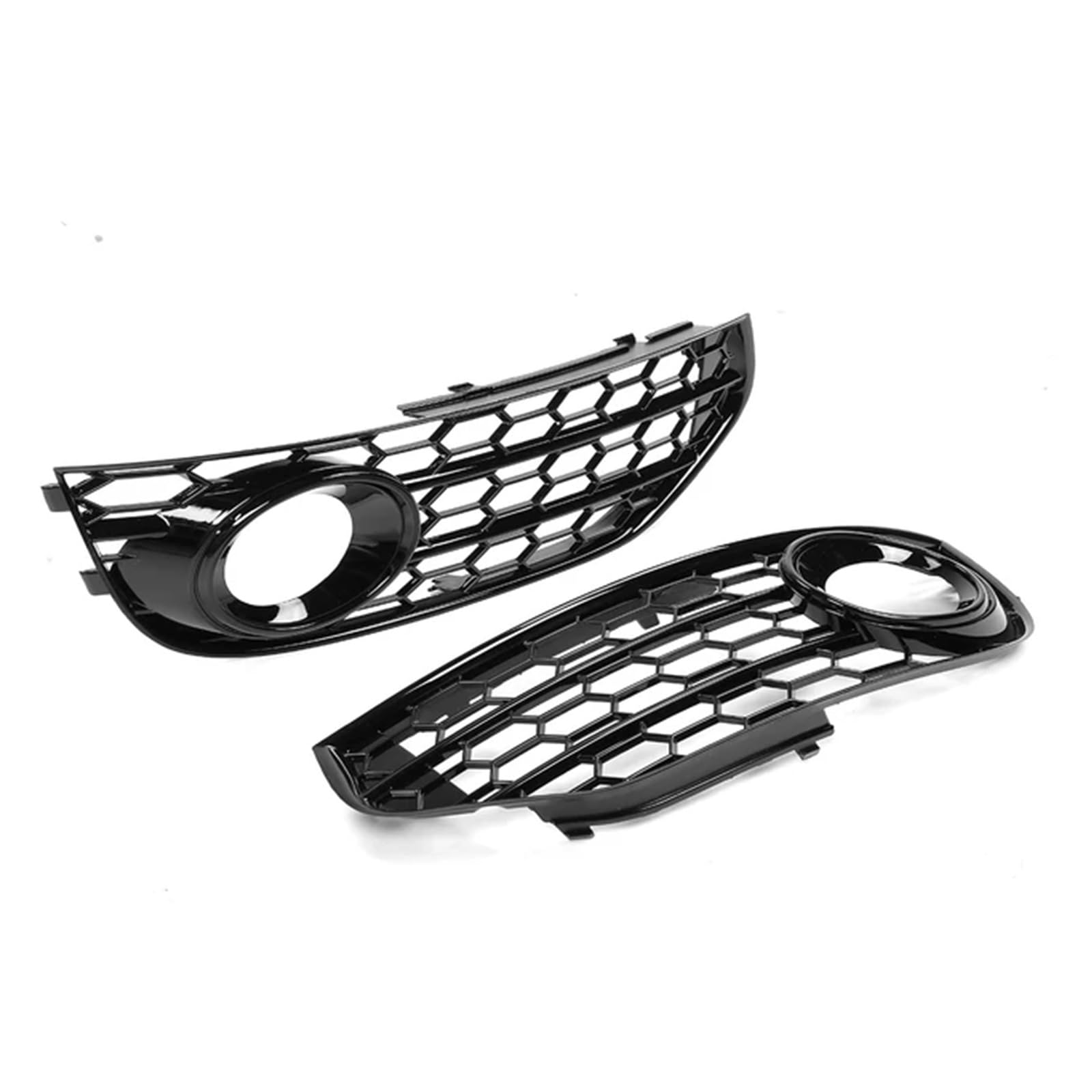 2X Nebelscheinwerfer Kühlergrill Abdeckung Kompatibel for Audi A4 B8 B8.5 ALLROAD 2009-2015 Stoßstangenlampengitter Waben Autozubehör 8K0807681J01C(Glossy Black) von FXFUPO