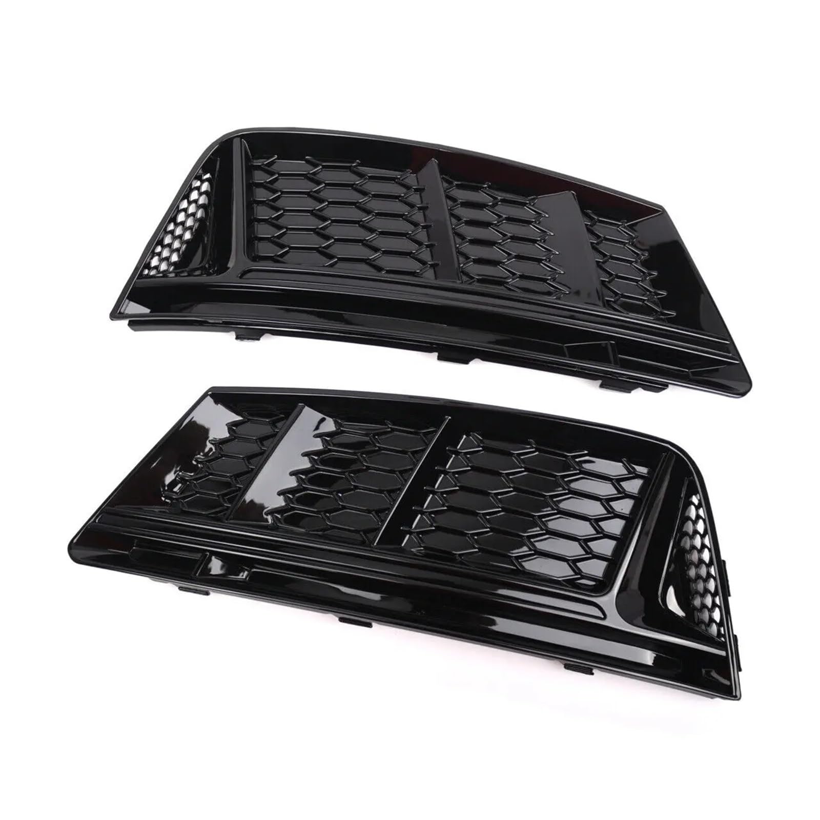 2X Nebelscheinwerfer-Lampengrill-Grillabdeckung Kompatibel for Audi A4 B9 2016 2017 2018 Standard-Wabengrills for die vordere Stoßstange Autozubehör von FXFUPO