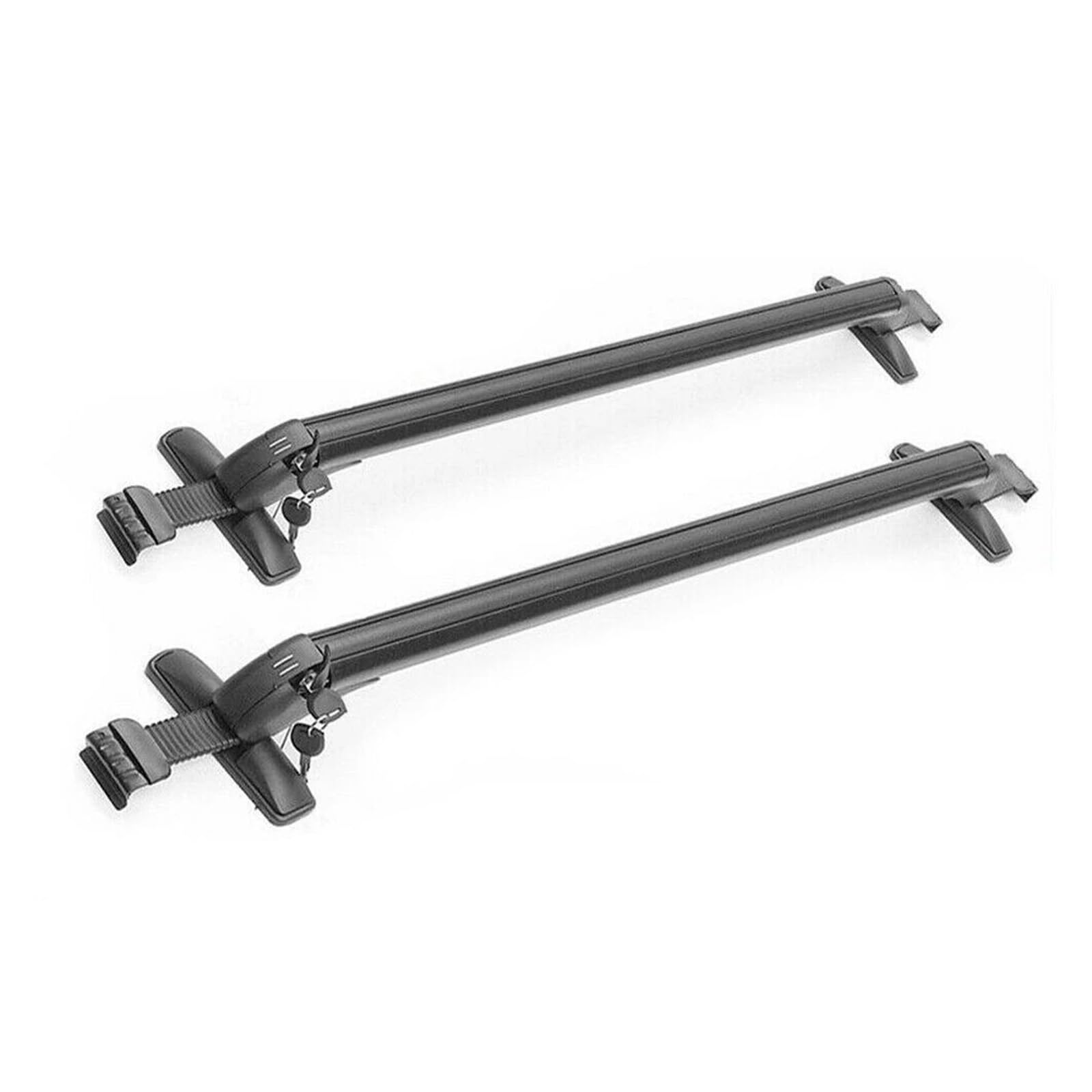 2pcs Universal Black Fahrzeug Autodach Montage Rack Rail Bar Aluminium Gepäckträger mit Schloss Top Car Rack von FXFUPO