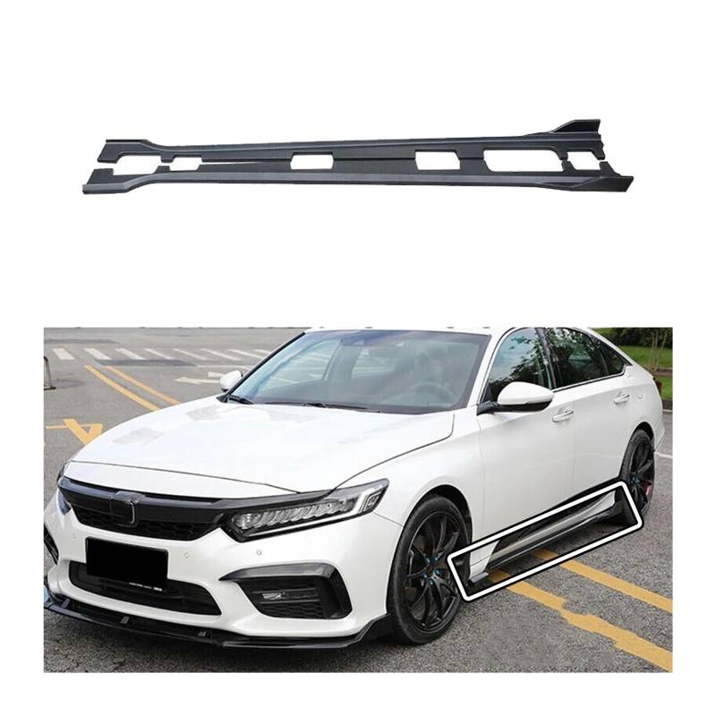 4 Stück Seitenschweller Kompatibel for Honda Accord 10. 2018-2022 Autounterseitenverlängerungslippensatz Karosserieschweller Mattschwarzer Carbonfaserstil(Carbon Fiber Style) von FXFUPO