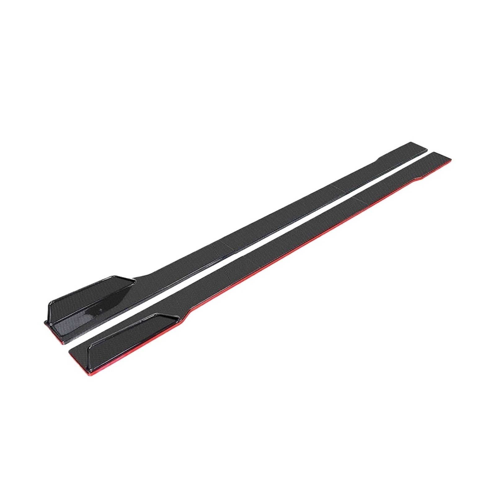 6 STK. 2 m/2,2 m Universal Seitenschweller Verlängerung Schweller Lippen Splitter Autoscooter Styling Rot Carbon Schwarz Seitenschweller Spoiler(Carbon red 2m) von FXFUPO