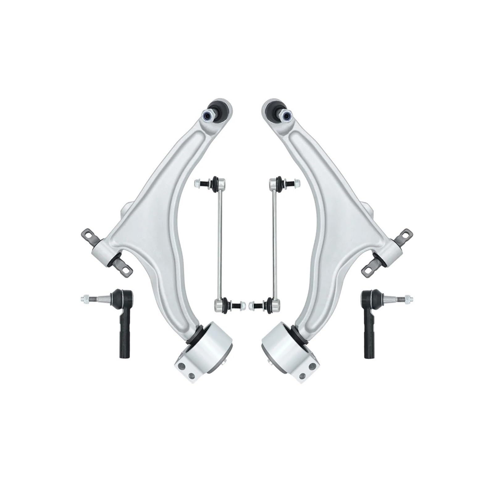 6-teiliges Vorderradaufhängungs-Set, Querlenker, Stabilisator, Stabilisatoren, äußere Spurstangen-Set, kompatibel for Cadillac SRX 2010 2011 2012 – 2016 von FXFUPO