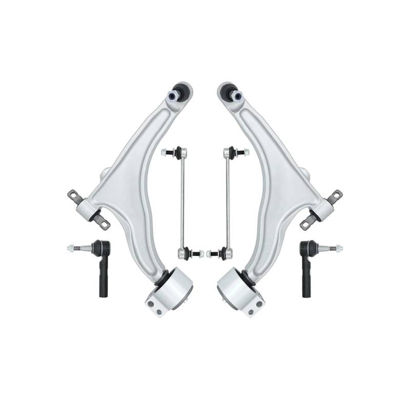 6-teiliges Vorderradaufhängungs-Set, Querlenker, Stabilisator, Stabilisatoren, äußere Spurstangen-Set, kompatibel for Cadillac SRX 2010 2011 2012 – 2016 von FXFUPO