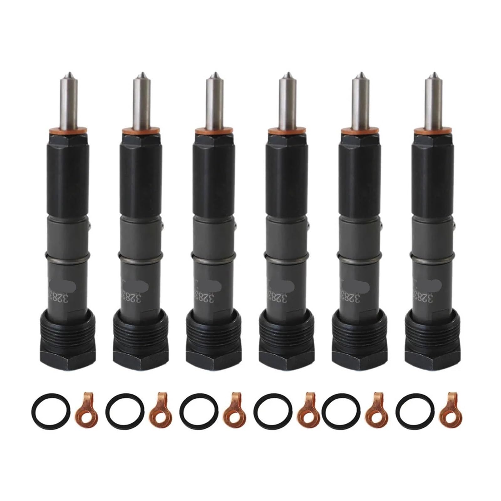 6pcs Fuel Injector Set & Ring Kit KDAL59P6 3283562 Compatible For Cummins 5.9L KDAL59P6 Nozzle Holder P7100 von FXFUPO