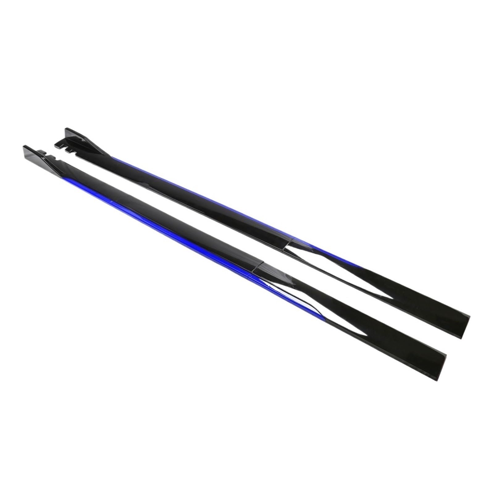 8 STÜCKE 2 m/2,2 m Universal Seitenschwellerverlängerung Kipphebellippentrenner Stoßfänger Kompatibel for BMW/Benz/Toyota Kompatibel for Audi/Nissan/Honda(2.2M Black Blue) von FXFUPO