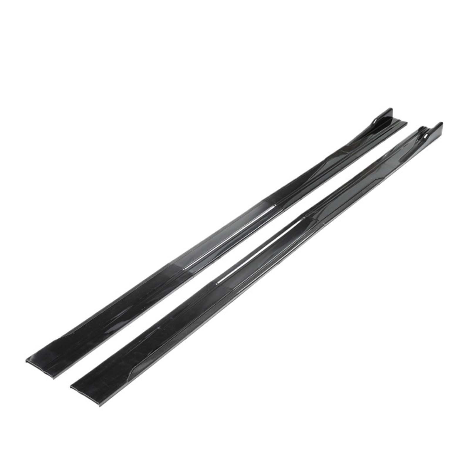 8 STÜCKE 2 m/2,2 m Universal Seitenschwellerverlängerung Kipphebellippentrenner Stoßstange Kompatibel mit Cadillac/Lexus/Infiniti Kompatibel mit Changan/Nissan/Buick(Glossy Black-2m) von FXFUPO