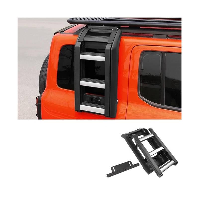 Auto 4x4 Offroad Customized LKW-Rack und Seitenleiter kompatibel for Tank 300 Dachbahn Auto Dachregale Gepäcklachtträger Klammer(Folding Ladder) von FXFUPO