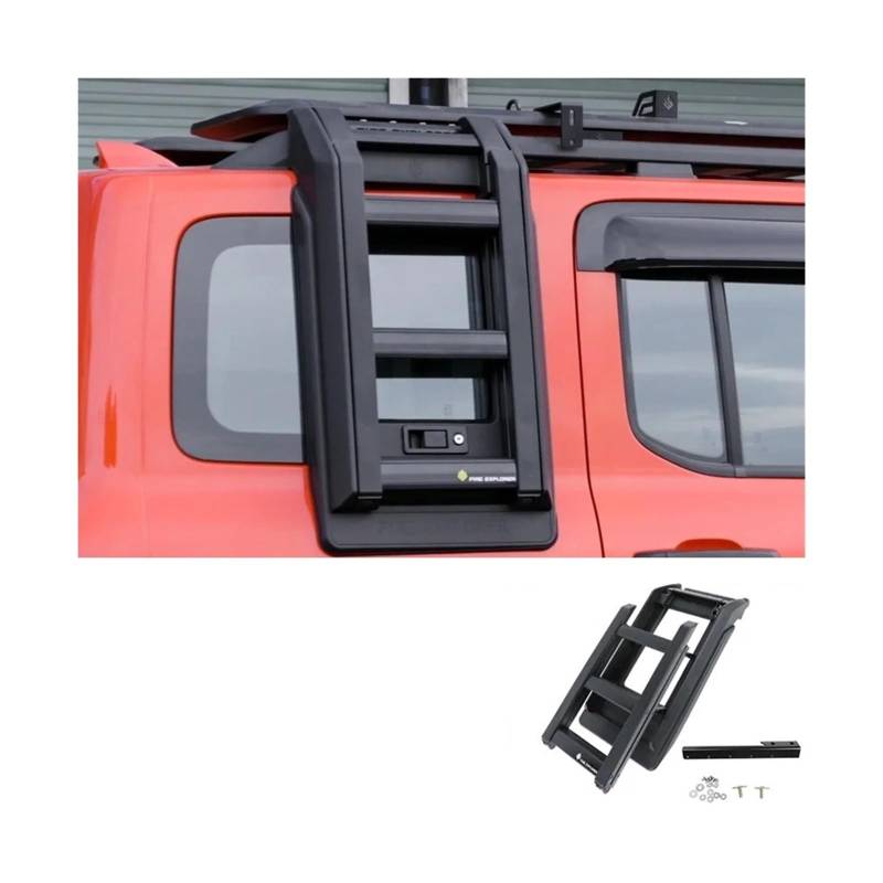 Auto 4x4 Offroad Customized LKW-Rack und Seitenleiter kompatibel for Tank 300 Dachbahn Auto Dachregale Gepäcklachtträger Klammer(Side window Ladder) von FXFUPO