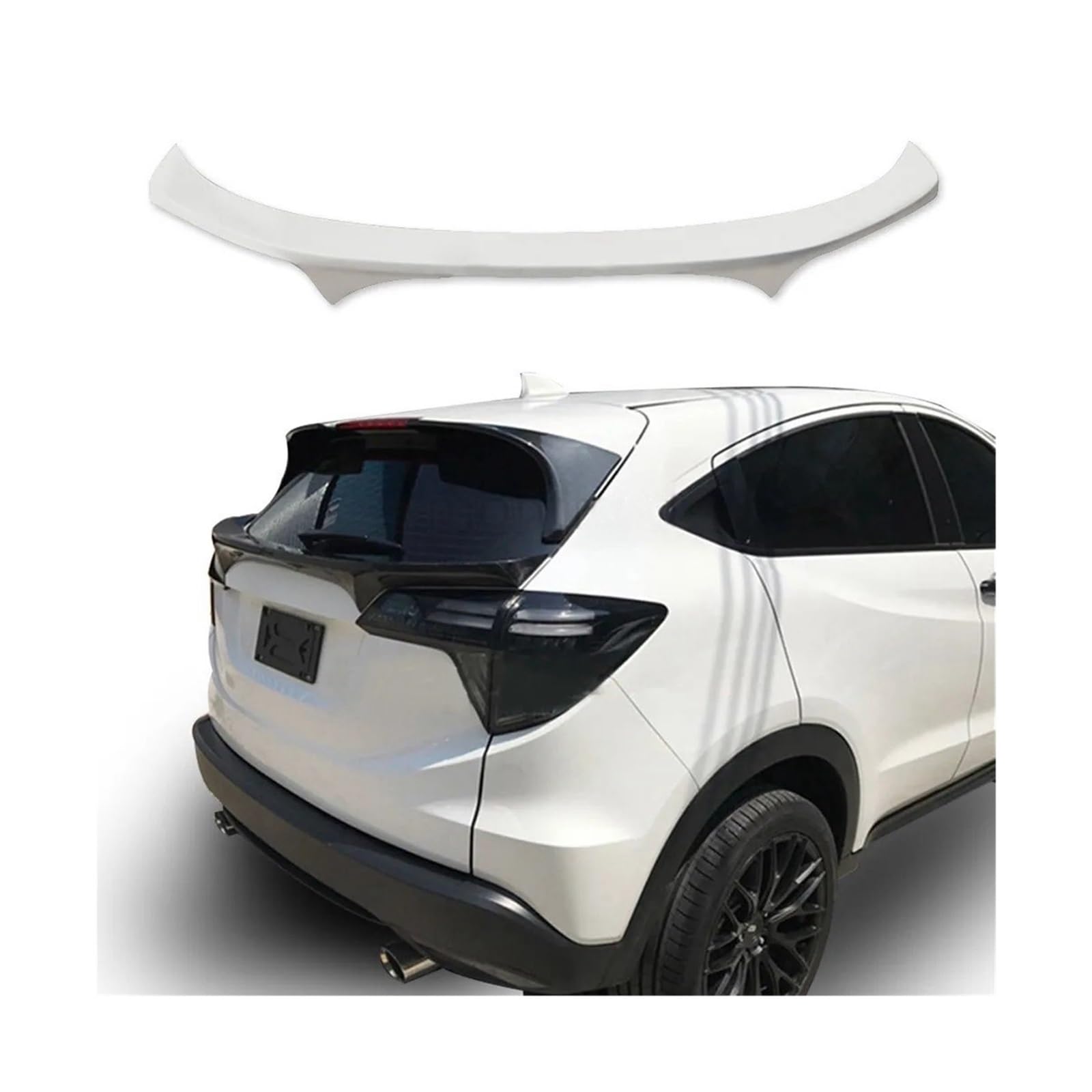 Auto ABS Kunststoff Unlackiert Farbe Hinten Dach Stamm Flügel Boot Dach Spoiler Kompatibel for Honda VEZEL HRV HR-V 2014 2015 2016 2017 von FXFUPO