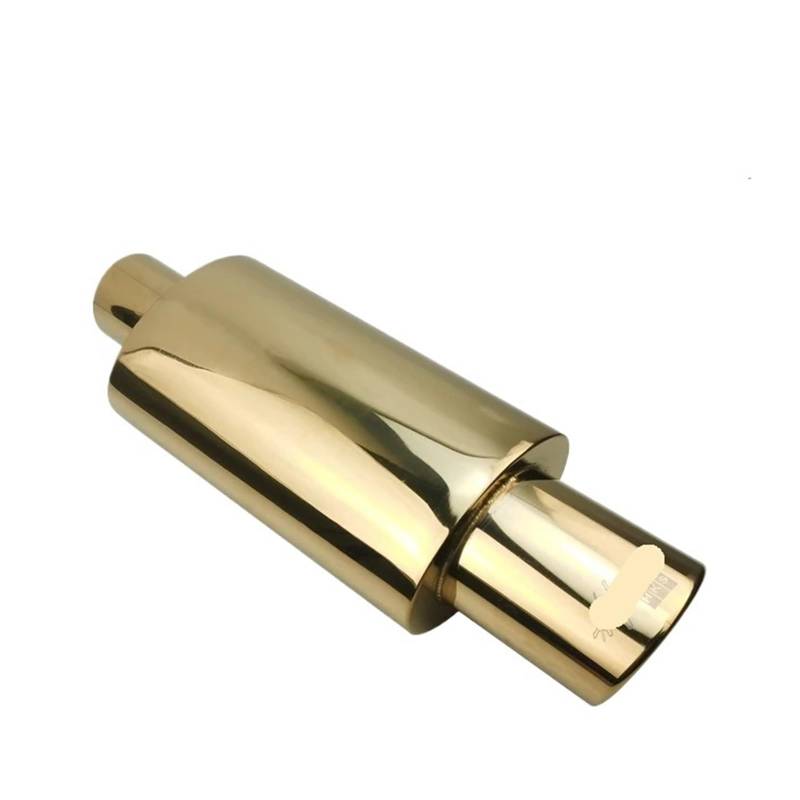 Auto-Auspuffanlage, Schalldämpfer, Endstück, Spitze, universelle Edelstahl-Schnittstelle, 51, 57, 63 mm, Auspuffspitzen(GOLDEN 57MM) von FXFUPO