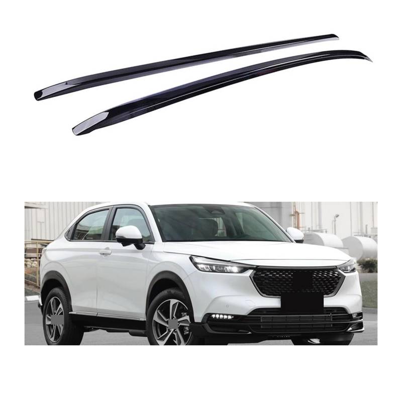 Auto Dachregal kompatibel for Honda Vezel HR-V HRV 2022-2024 Rails Bar Gepäckstabs Top Cross Bar Rack Rail Boxes Aluminiumlegierung(104.5 inches black) von FXFUPO