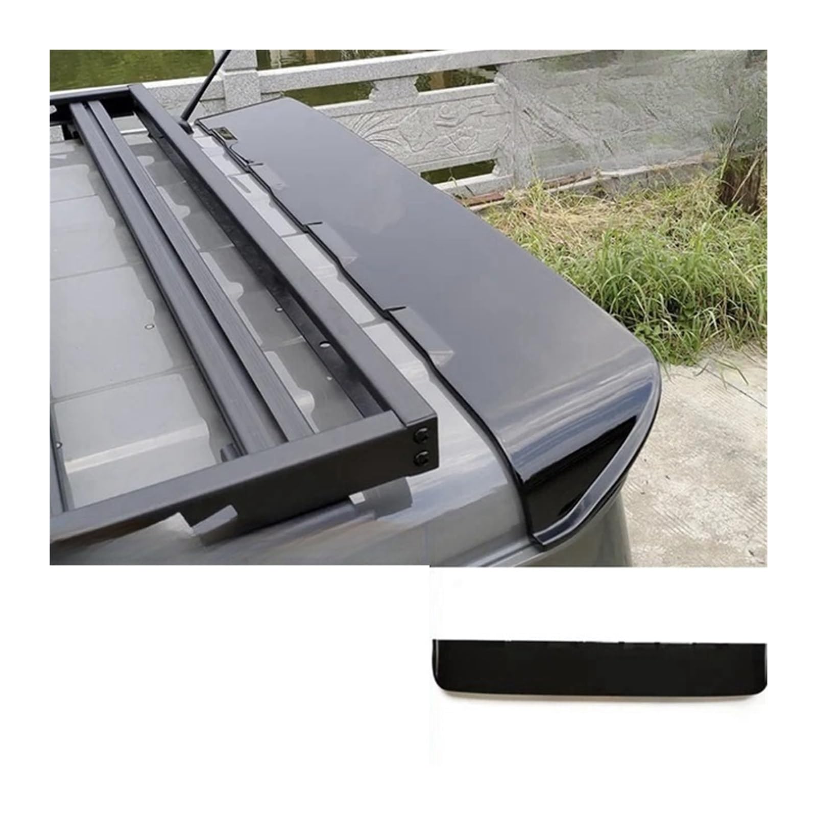 Auto Hinten Flügel Hinten Dach Spoiler Kompatibel for Suzuki Jimny JB64 Sierra JB74W 2019 2022 ABS Hinten Flügel Stamm Lip schwanz Spoiler(Glossy black) von FXFUPO