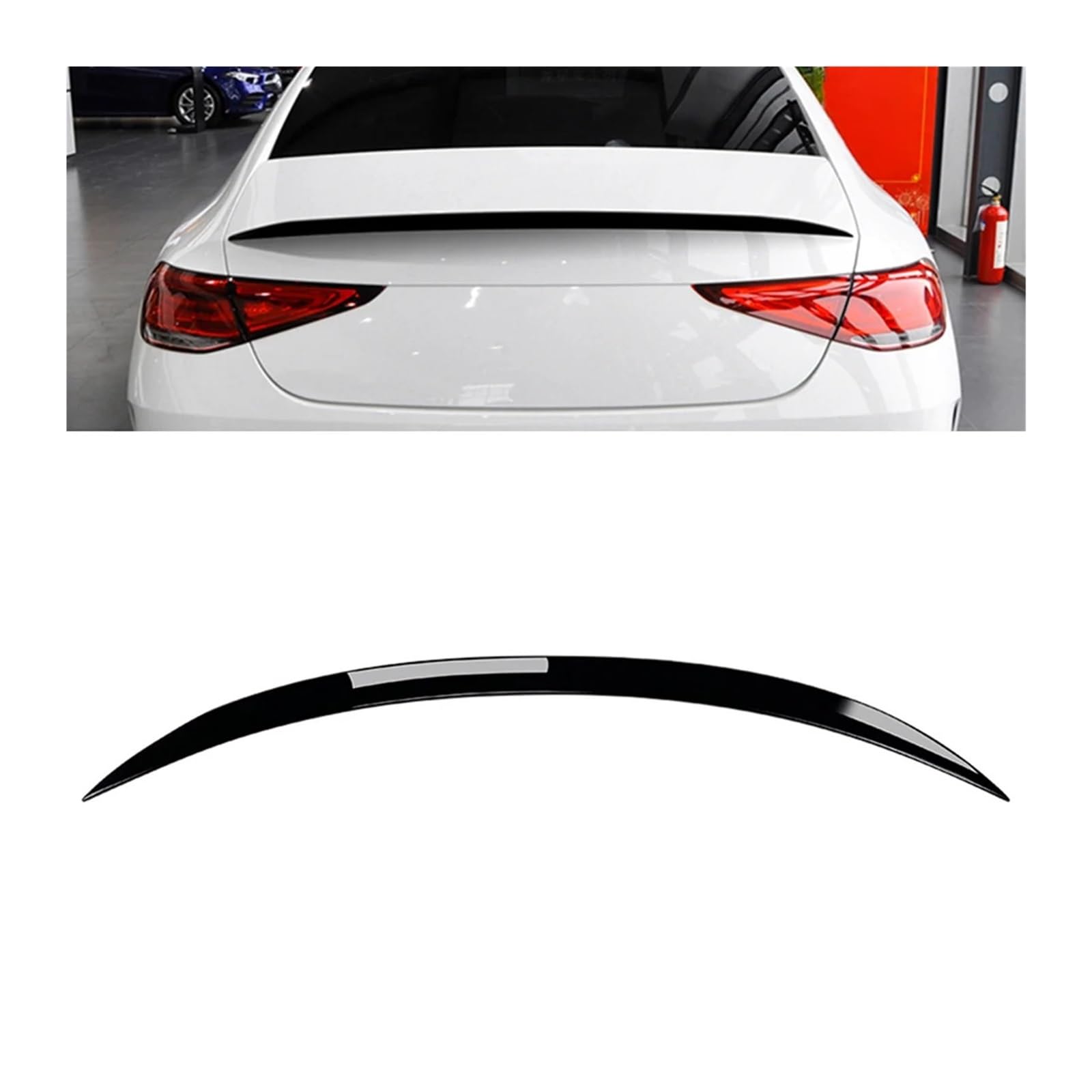 Auto Hinten Trunk Lip Spoiler Trim Flügel Zubehör Kompatibel for Benz C257 CLS 260 300 350 450 CLS53 2019 2020 2021 2022(Glossy Black) von FXFUPO