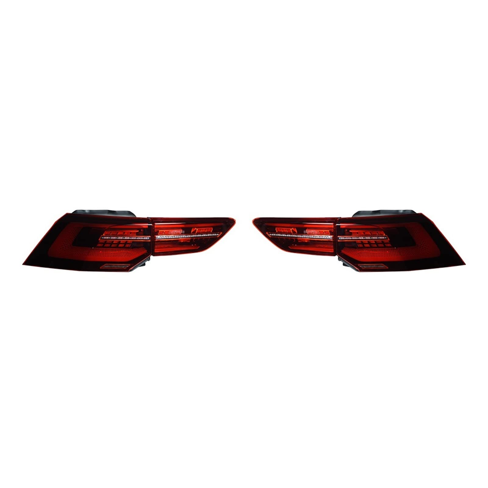 Auto Modell Rücklicht Kompatibel for Golf 8 Rückleuchten 2020-2021 Golf 8 LED Rücklicht Kompatibel for Golf MK8 Hinten Stop DRL Bremse Auto Zubehör(Red) von FXFUPO