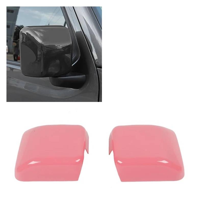 Auto-Rückspiegel-Dekorationsschalenabdeckung, kompatibel for Jeep Wrangler JL, kompatibel for Gladiator JT 2018-2024 Up(Pink no hole) von FXFUPO