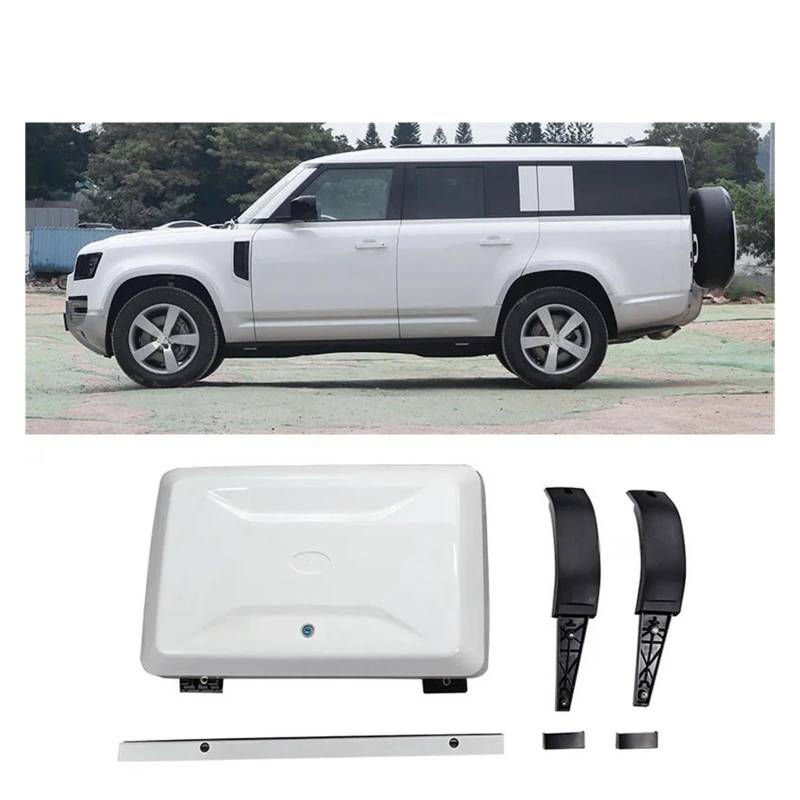 Auto -Seitenlager -Gepäckbox Dach Rack Side Tool Equipment Boxen for Land Rover Defender 90/110 2020 2021 2022 2023 Automatisch Teil(Fuji white) von FXFUPO