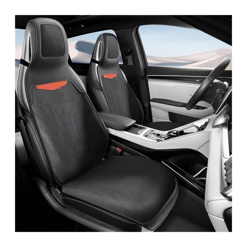 Auto-Sitzbezug-Pads, kompatibel mit BYD Atto 3 Yuan Plus 2022, Zubehör, atmungsaktives Wildleder-Autositzkissen, All-Season-Schutzmatten(Front row black) von FXFUPO