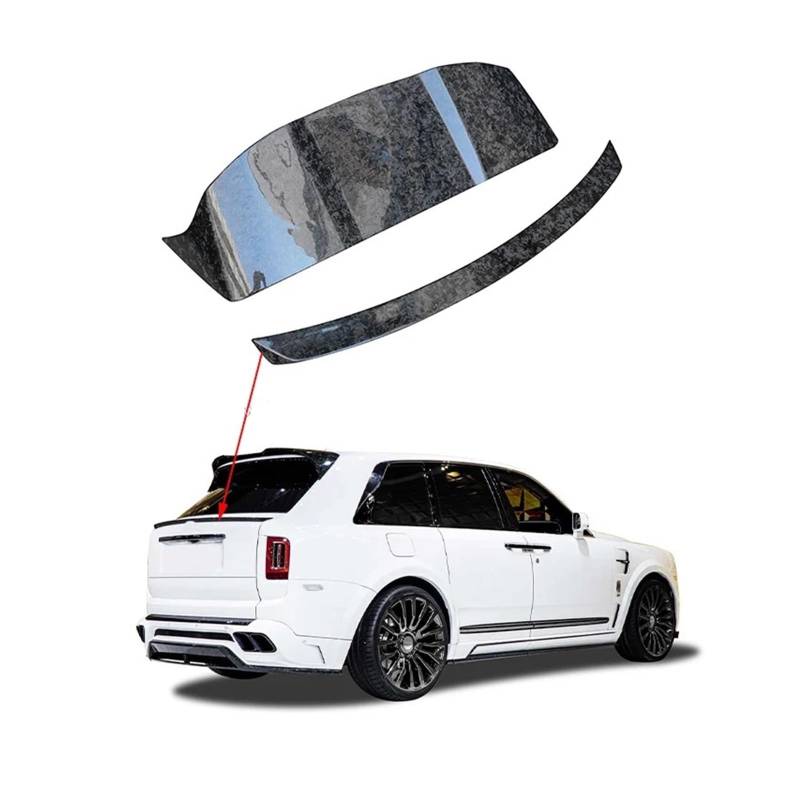 Auto-Spoiler kompatibel for Rolls-Royce Cullinan, schwarz geschmiedete Kohlefaser-Heckflügel-Dekoration, kompatibel mit Rolls-Royce Upgrade MS-Style-Spoilern(Carbon fibre) von FXFUPO