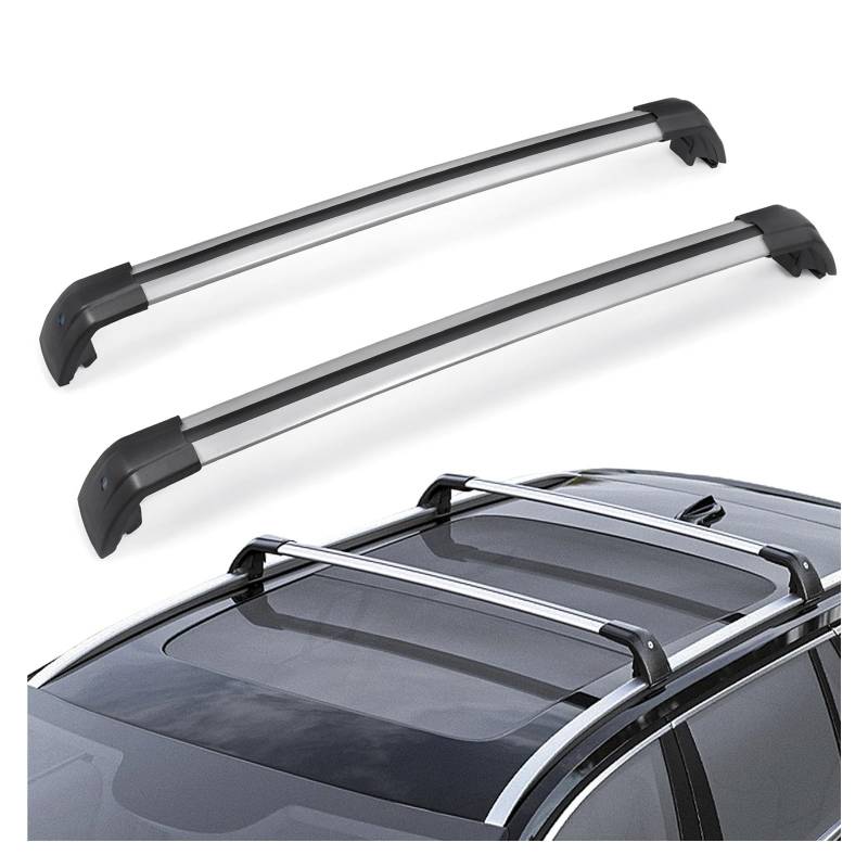 Autodachbars kompatibel for Hyundai Santa Fe 2013 2014 2015 2016 2017 2018 Aluminium -Legierungsstangen Cross Rails Dachregal Gepäck von FXFUPO