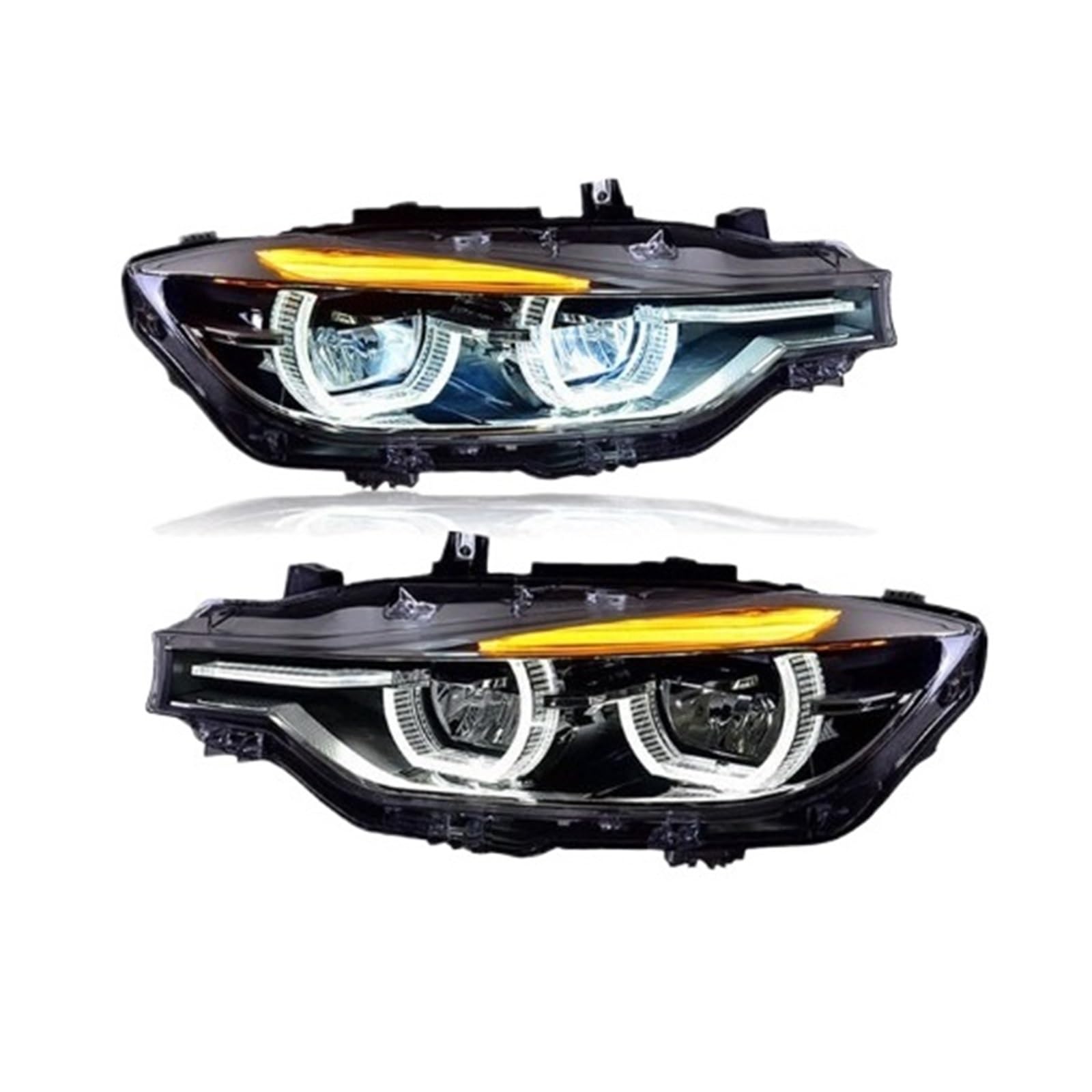 Autolichter kompatibel for F30 F35 2013–2019 3er-Serie, LED-Autoscheinwerferbaugruppe, DRL, dynamische Signallampe, Frontlicht-Zubehör, Upgrade(Xenon) von FXFUPO