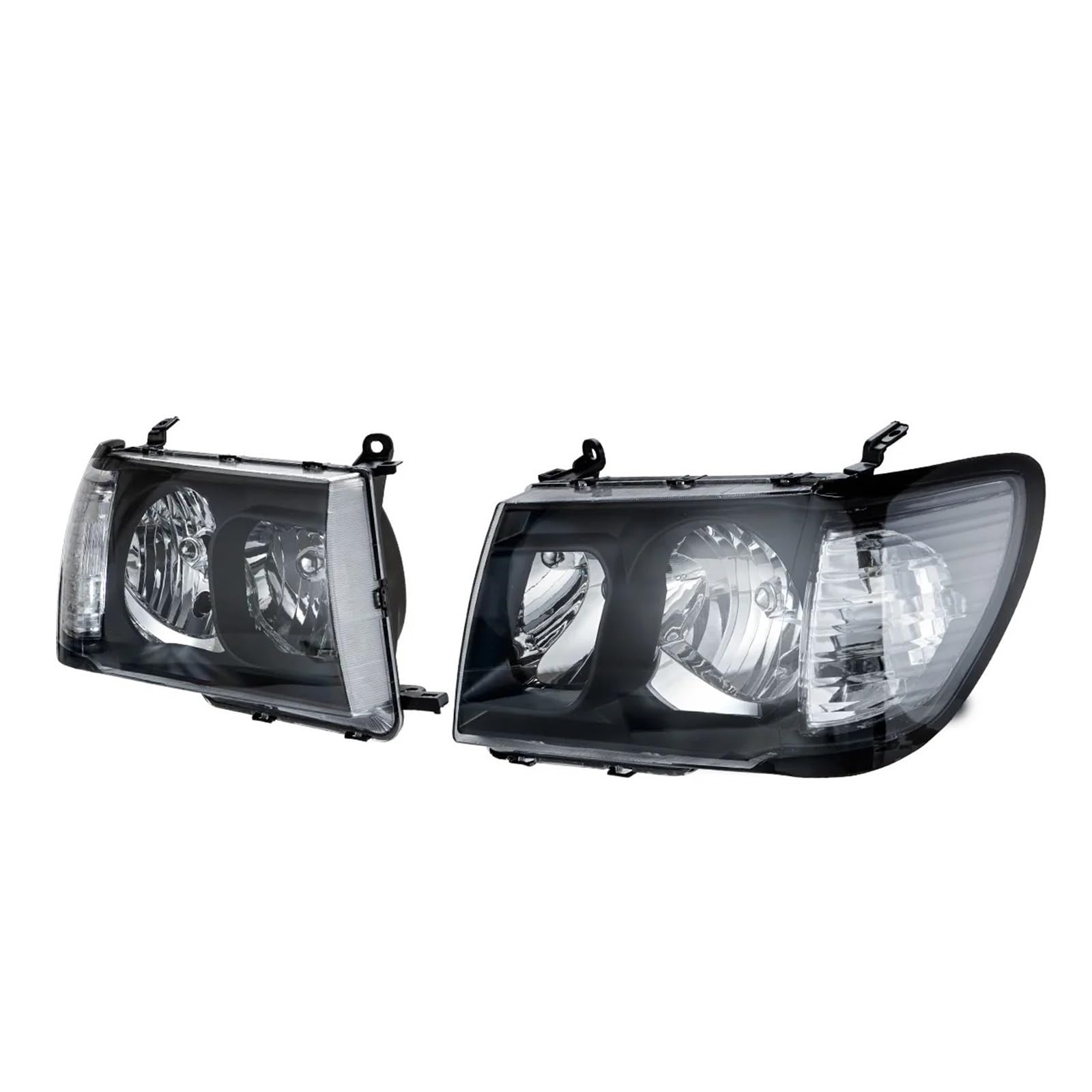 Autoscheinwerfer kompatibel for Toyota Land Cruiser 100 Serie 1998–2005 Auto-Scheinwerfer mit Halogenlampen(Left) von FXFUPO