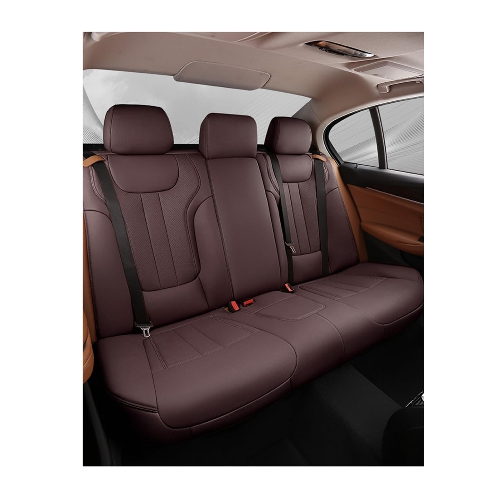 Autositzbezüge aus Nappaleder, kompatibel mit Toyota Land Cruiser Prado 120 150 2004 2005 2006 2007 2008 2010 2011 2012 2013 2018. Zubehör(Rear seats-06) von FXFUPO