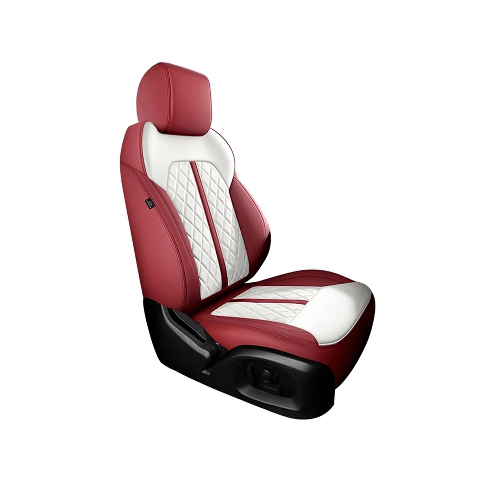 Autositzbezüge kompatibel for Benz W203 W204 W205 W212 W221 W213 Cla Glb Cls Glc Gle Custom wasserdichtes Leder Autozubehör(1Pcs-Wine Red) von FXFUPO