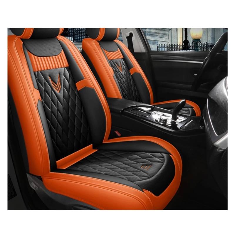 Autositzbezüge kompatibel for Mazda 2 3 6 Bk Bl 2010 2006 2015 Gh Gg 2009 2017 2020 CX-5 CX-7 CX-3 2015 CX-30 CX-50 Innenzubehör(Black Orange Front) von FXFUPO