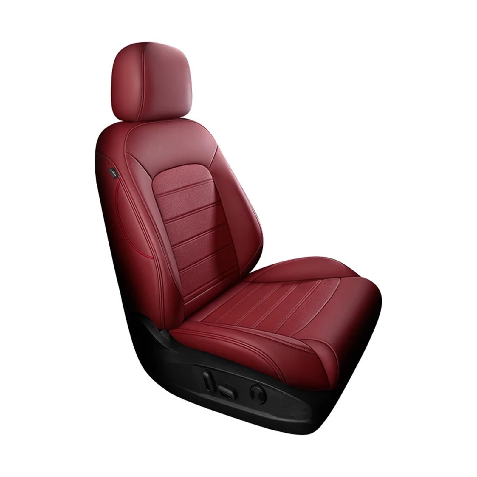 Autositzbezüge kompatibel for Mg Zs Hs Ev 4 Mulan 5 Wasserdichter Mann Luxus Custom Leder Frau Interieur Autozubehör(1Pcs-Wine Red) von FXFUPO