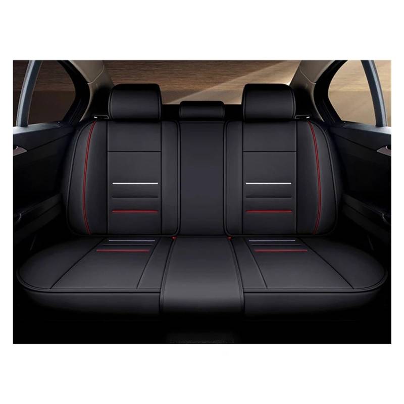 Autositzbezüge kompatibel for Toyota Aygo Avensis T25 Corolla Yaris Rav4 Prius Camry Estima Tacoma Universal Leder Autozubehör(Rear Seats-Red) von FXFUPO