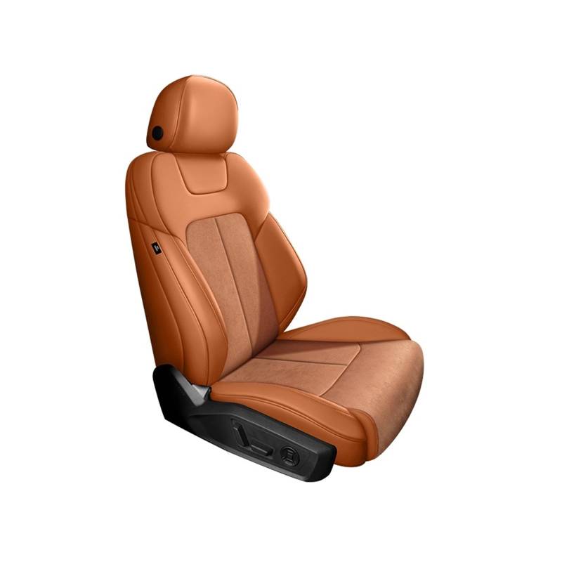 Autositzbezüge kompatibel for Volvo Xc90 V50 S60 V40 V70 Xc60 S90 Xc40 C30 C70 S80, individuelles Lederzubehör(1Pcs-Orange) von FXFUPO