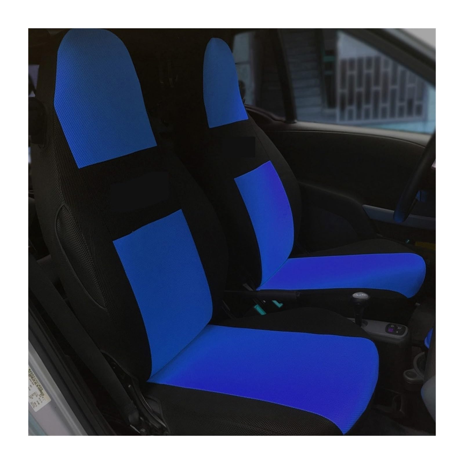 Autositzbezug-Set, atmungsaktiv, Fahrzeugsitzkissen, vollständiger Surround-Bezug, kompatibel for Smart 451 Fortwo 2009–2014, Auto-Zubehör(Blue) von FXFUPO