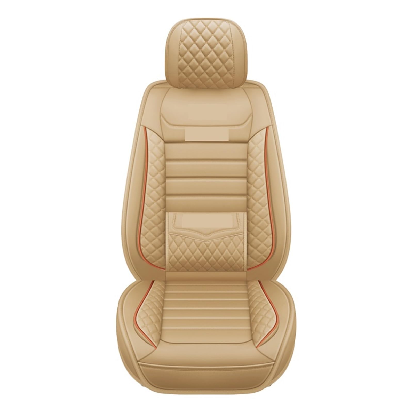 Autositzbezug kompatibel for DS Citroen C3 Berlingo Aircross C4 Cactus Picasso C5 Universal Auto Lederzubehör(1Pcs-Beige) von FXFUPO