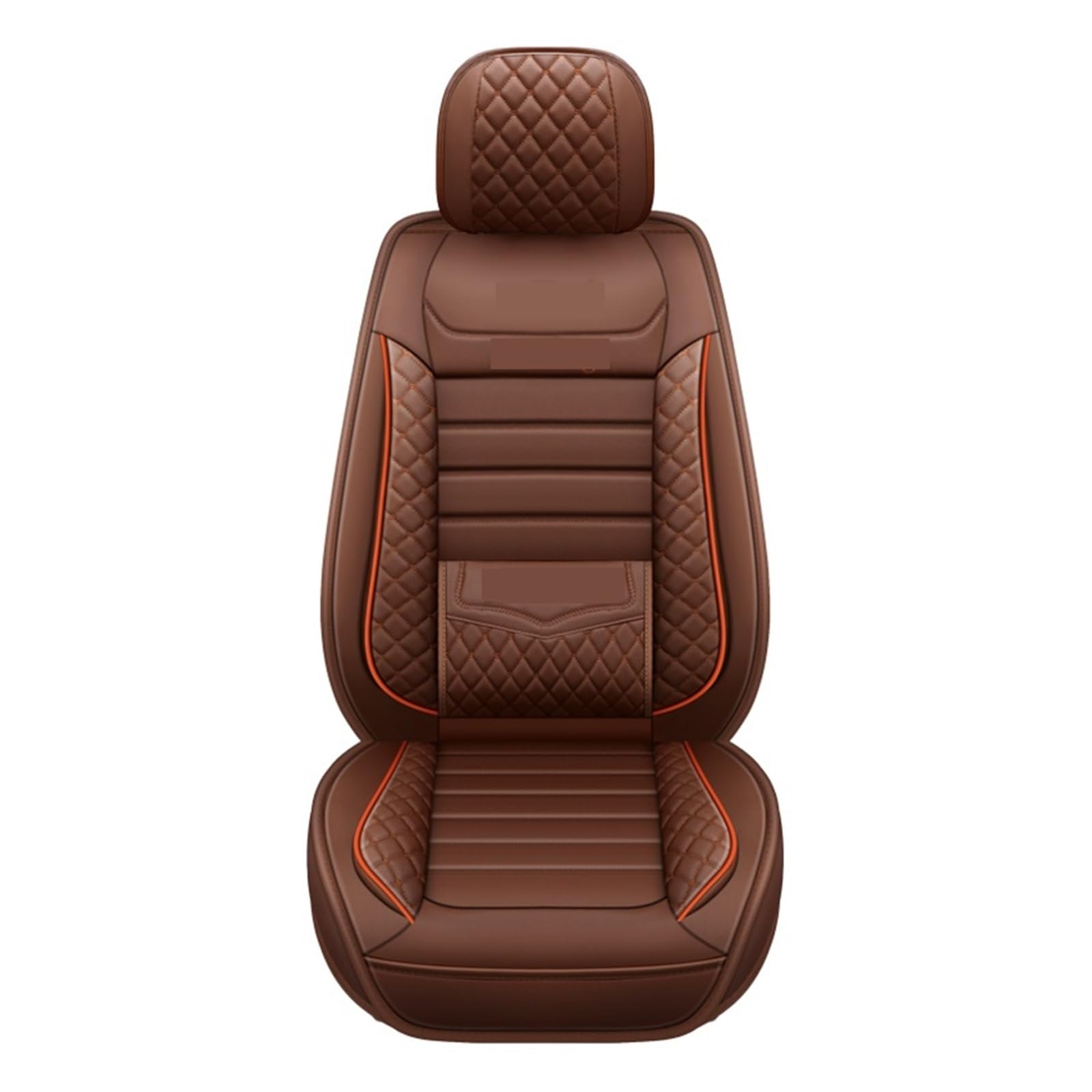 Autositzbezug kompatibel for DS Citroen C3 Berlingo Aircross C4 Cactus Picasso C5 Universal Auto Lederzubehör(1Pcs-Brown) von FXFUPO