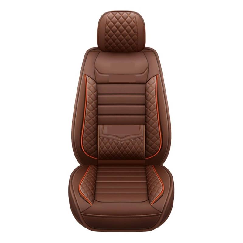 Autositzbezug kompatibel for DS Citroen C3 Berlingo Aircross C4 Cactus Picasso C5 Universal Auto Lederzubehör(1Pcs-Brown) von FXFUPO