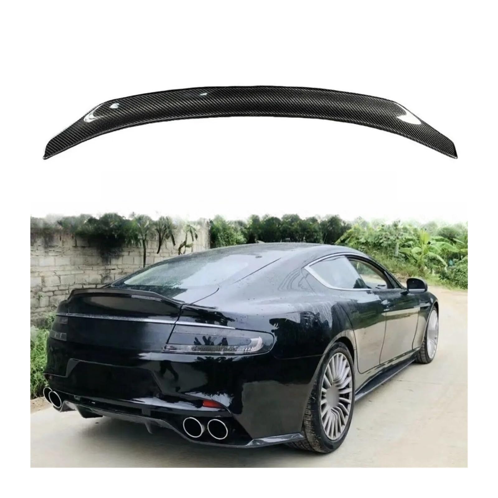 Autozubehör kompatibel for Aston Martin Rapide S 2014-2018 Real Carbon Fiber Heckspoiler Flügel von FXFUPO