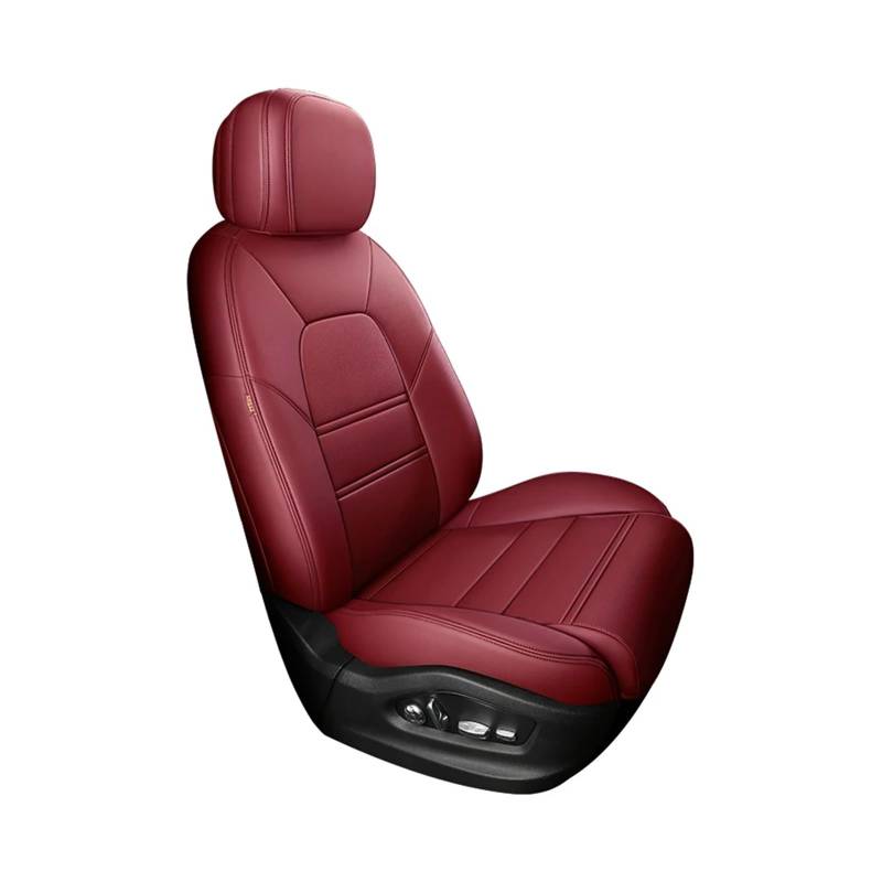 Benutzerdefinierte Auto Sitzbezug kompatibel for Mazda Cx5 6 3 Bk Cx30 Cx4 Atenza Cx8 Cx9 Leder Luxus Frau Auto Zubehör(1Pcs-Wine Red) von FXFUPO