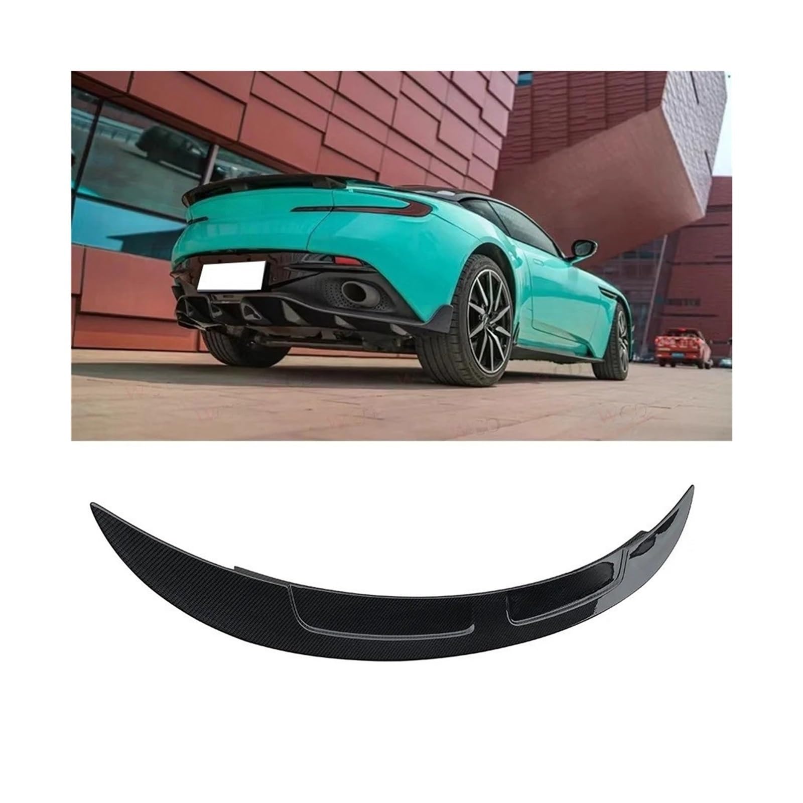 CMS Stil Dry Carbon Fiber Hinten Stamm Flügel Spoiler Kompatibel for Aston Martin DB11 Heckspoiler Auto Teile Körper Kit von FXFUPO