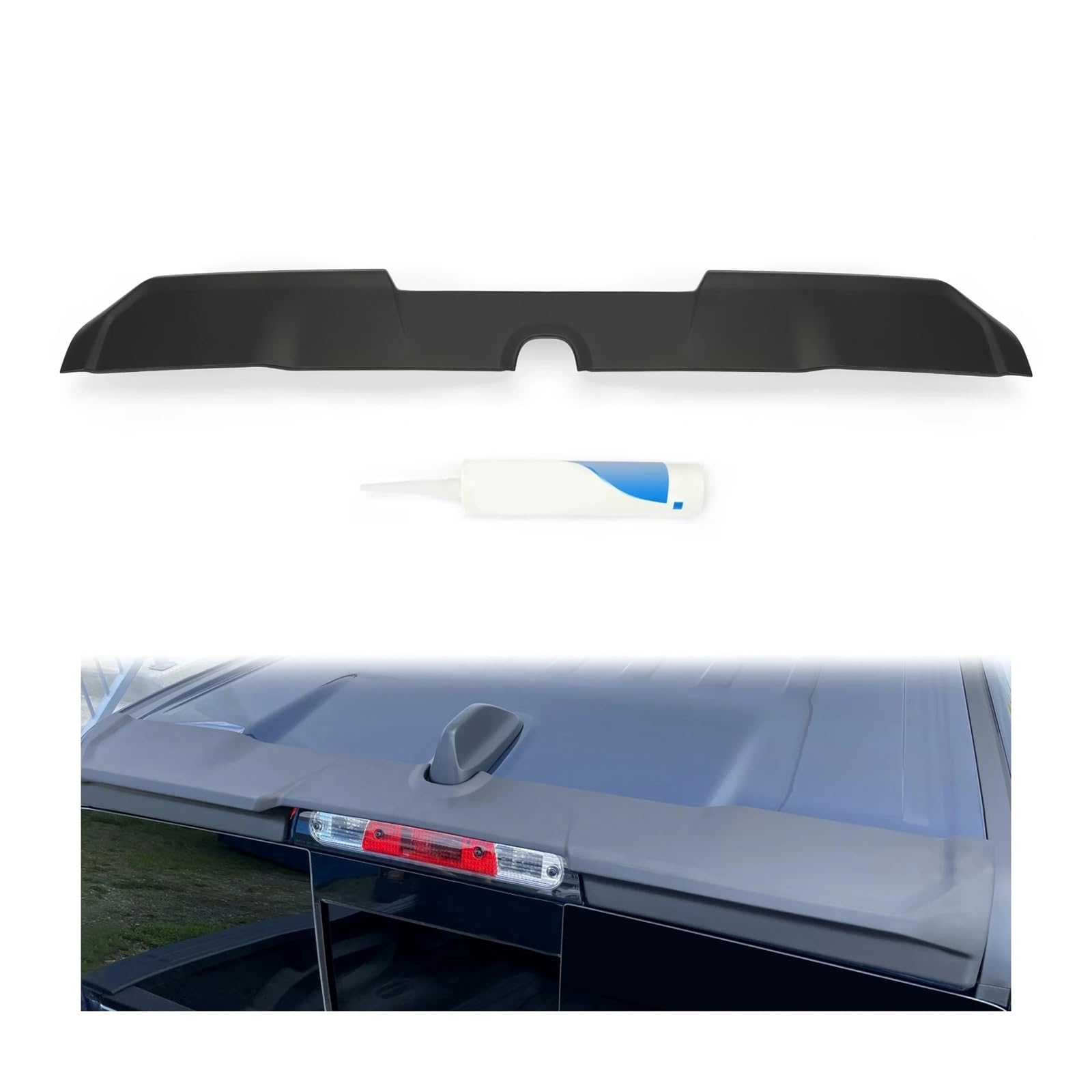 Cab Spoiler Roof Top Wing, kompatibel for Dodge RAM1500 2019–2024, Crew Cab Pickup Truck Dachspoiler, kompatibel mit Fahrzeugzubehör von FXFUPO