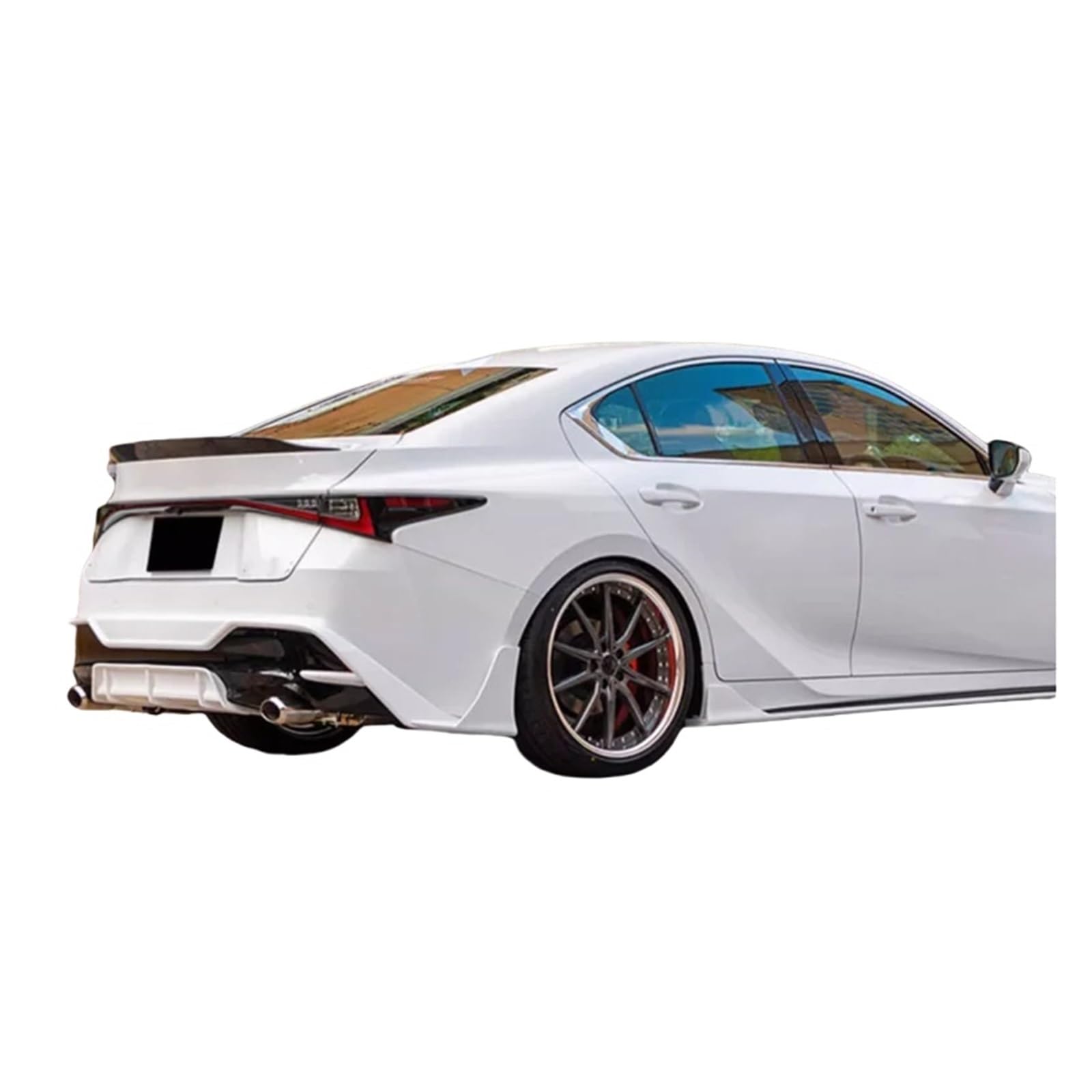 Carbon Fiber Hinten Stamm Boot Ente Spoiler Zurück Windschutzscheibe Flügel Kompatibel for Lexus IST IS250 IS300 IS350 2022 2023 2024 auto Styling(Glossy black) von FXFUPO