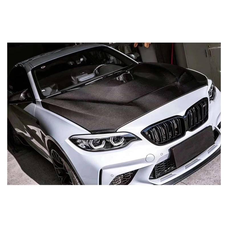 Carbon Fiber Kompatibel for BMW 2 Serie F22 F23 M2 F87 M2C 2014-2021 Auto Vorderen Stoßfänger Motor Abdeckung Haube motorhaube Vent Teile Körper Kit(Aluminum alloy) von FXFUPO