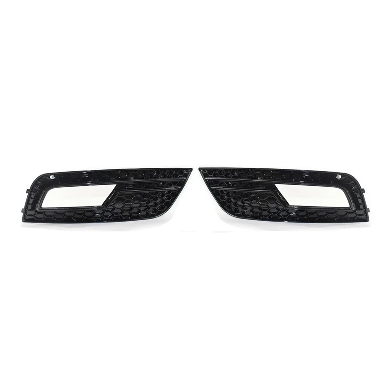 Chrom/Schwarz Honeycomb Mesh Auto Frontstoßstange Nebelscheinwerfer Kühlergrill Abdeckung Kompatibel for Audi A4 B8.5 Standard Edition 2013-2016 Nebelscheinwerfer Grill(Black) von FXFUPO