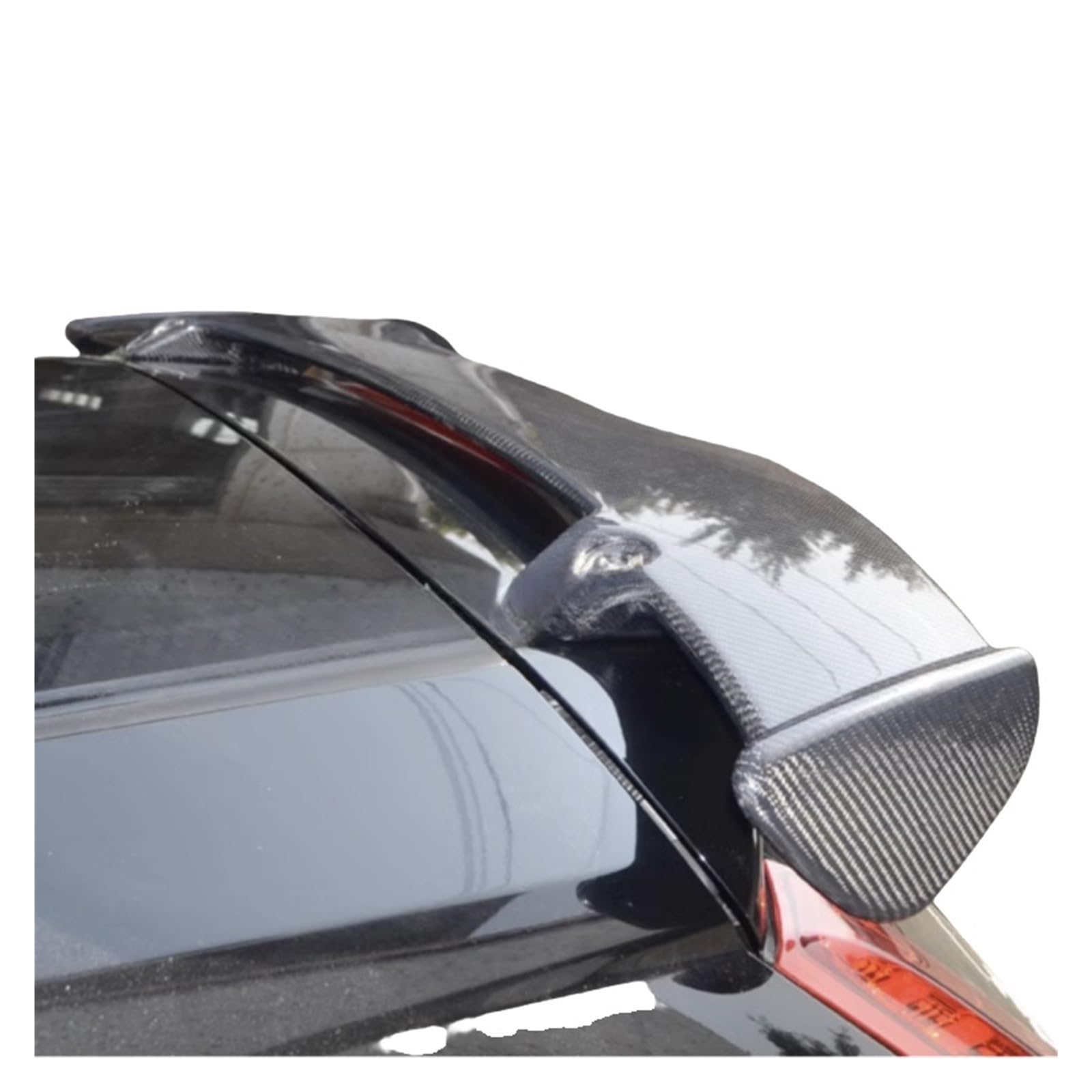 Dachspoiler kompatibel for Citroen C3 MK3 (2017 -) ABS Schrägheck glänzend schwarz Spoiler Universal Dach Heckflügel Lippe(CARBON COLOR) von FXFUPO