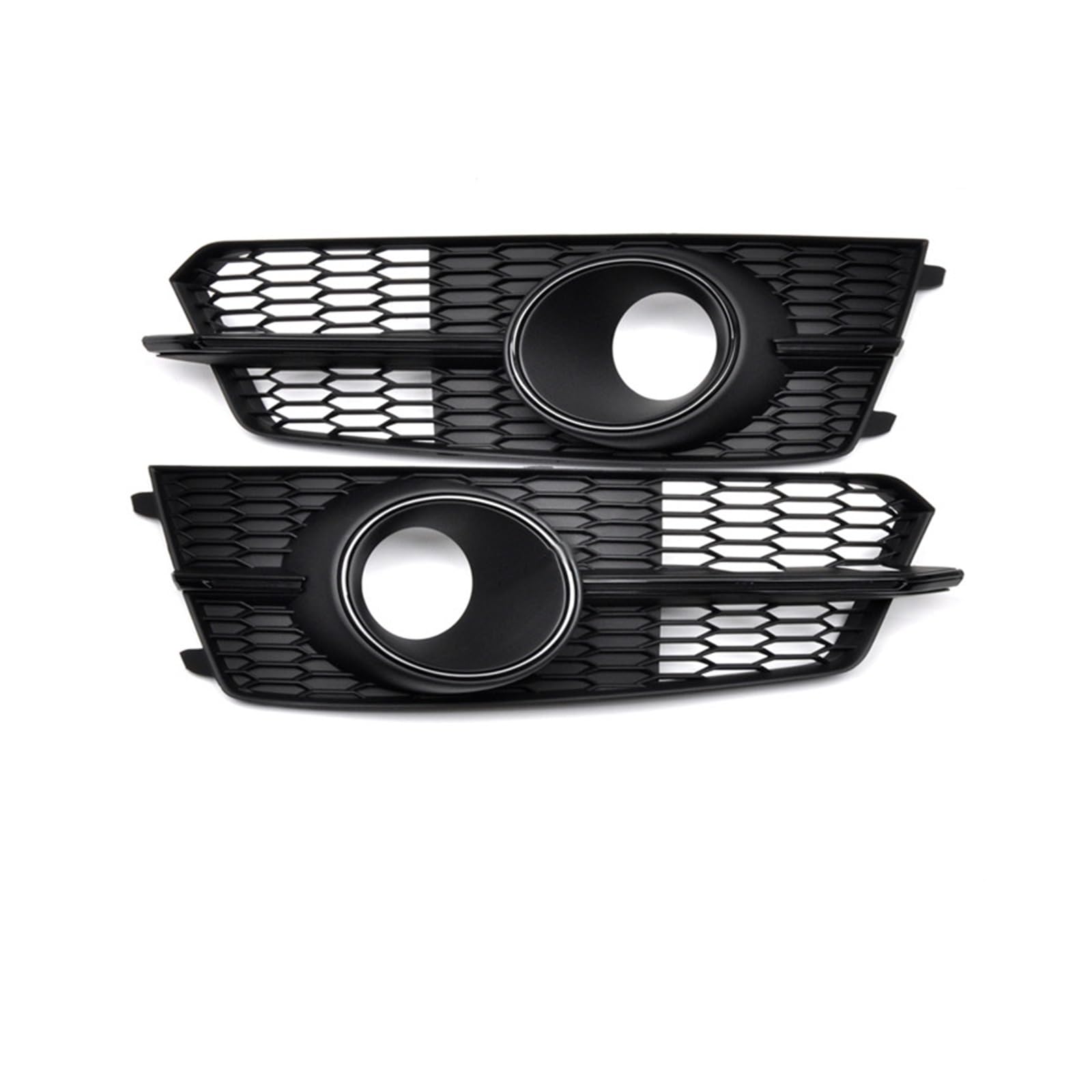 EIN Paar Kompatibel for Audi A6 S6 2016 2017 2018 Stoßstange Nebel Lampe Kühlergrill Auto Front Mesh Racing Grille Mit ACC(Full black) von FXFUPO