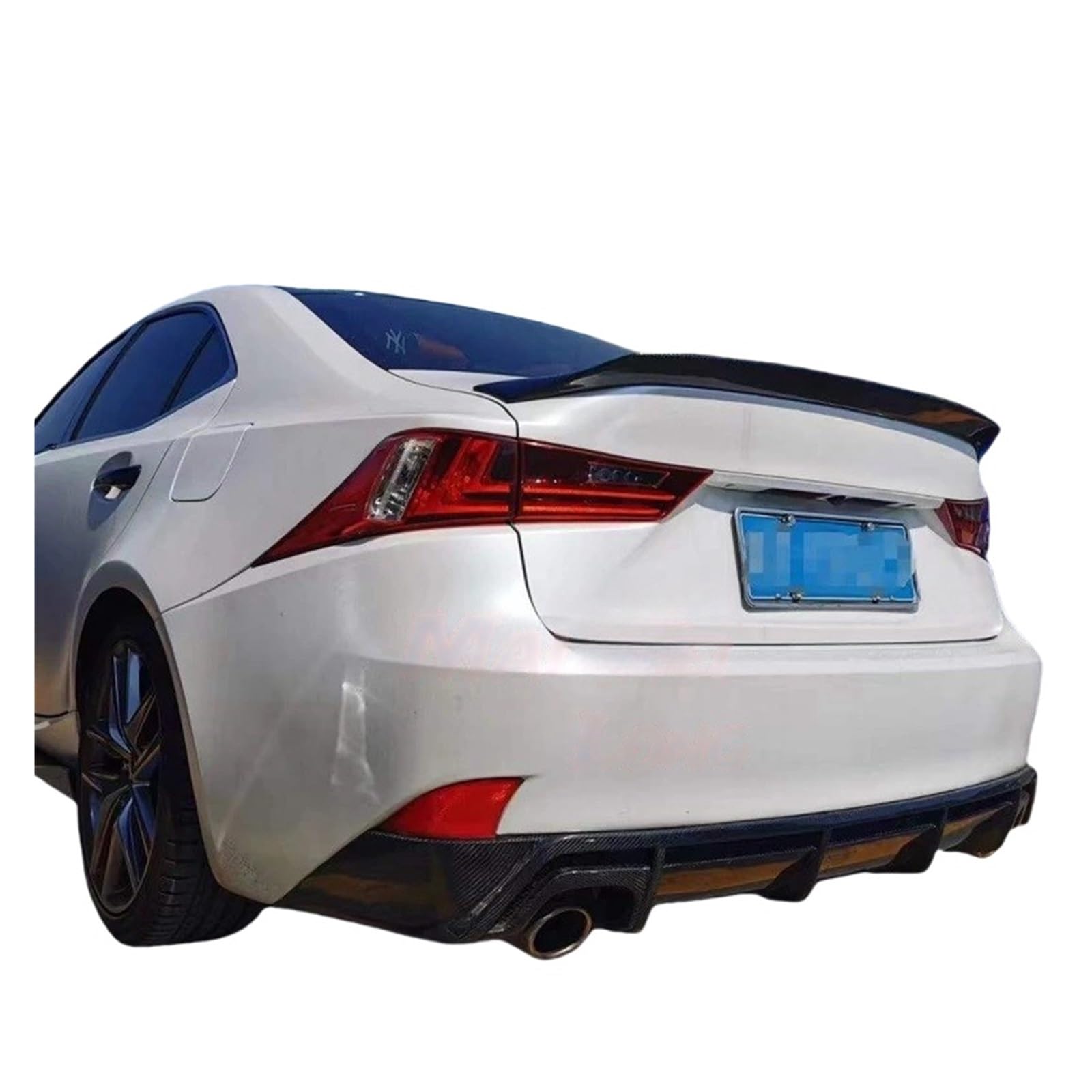 Echter Carbon-Faser-Stamm-Dachspoilerflügel, kompatibel for Lexus IS200 IS250 IS350 IS300 AWD/IS200T, alle Modelle 2014–2018, Heckflügel-Spoiler(Unpainted) von FXFUPO