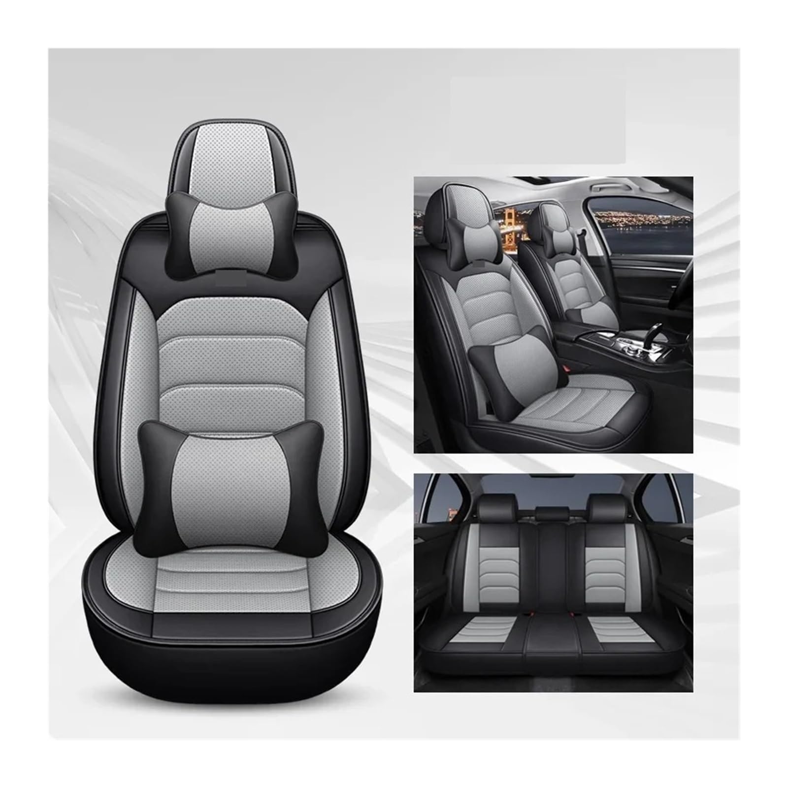 For BMW kompatibel for BMW Alle Automodelle x5 E87 x1 x2 x3 x4 x6 x7 m3 m4 m5 Autokablonen Innenhilfedetails(Black gray 5 seats) von FXFUPO