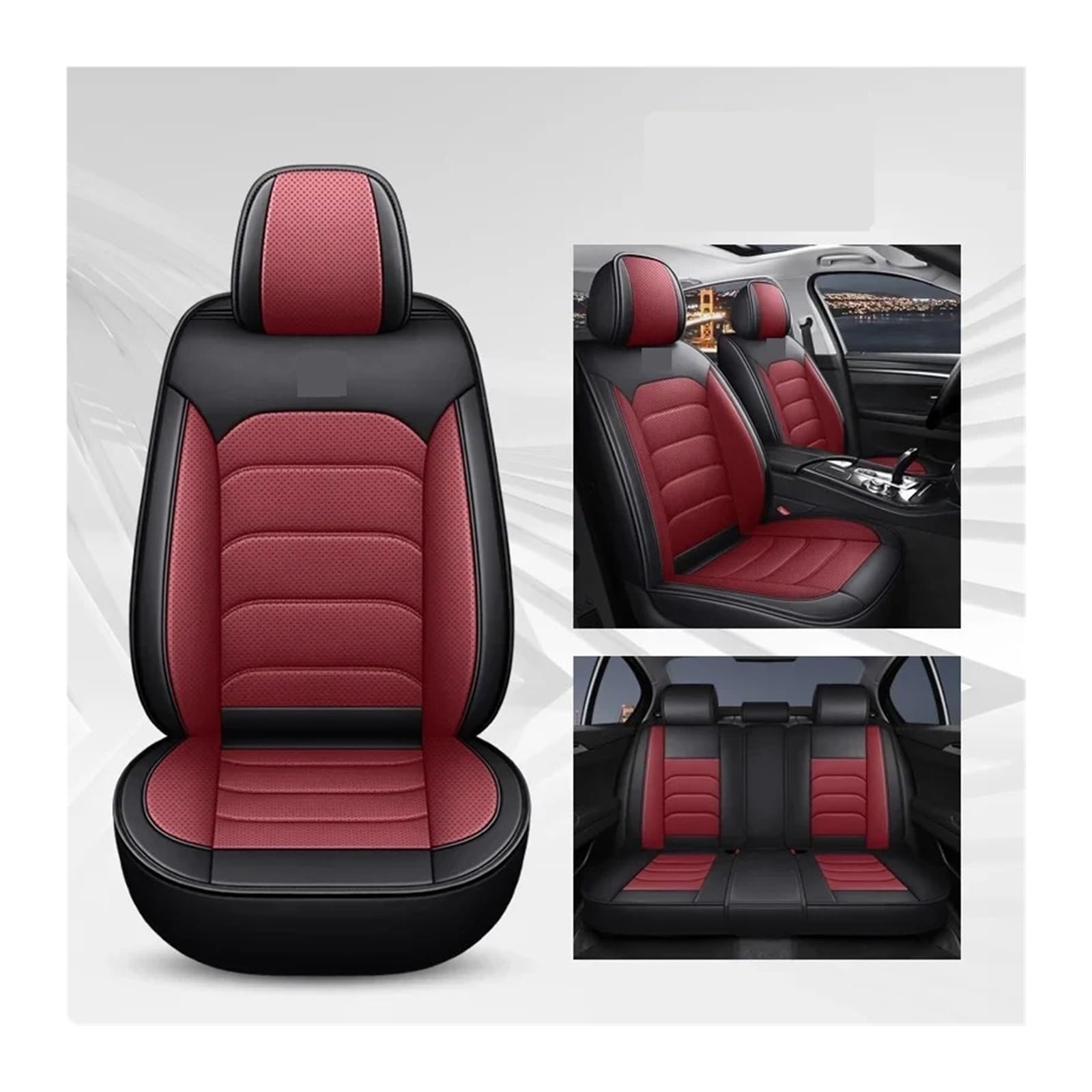 For BMW kompatibel for BMW Alle Automodelle x5 E87 x1 x2 x3 x4 x6 x7 m3 m4 m5 Autokablonen Innenhilfedetails(Black red 5 seats-03) von FXFUPO