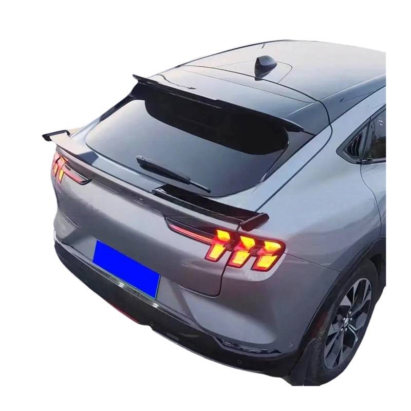 For Ford Mustang Mach-E 2021-Up Auto Spoiler ABS Material Carbon Look Auto Styling Auto Zubehör Hinten stamm Spoiler(Glossy Black) von FXFUPO